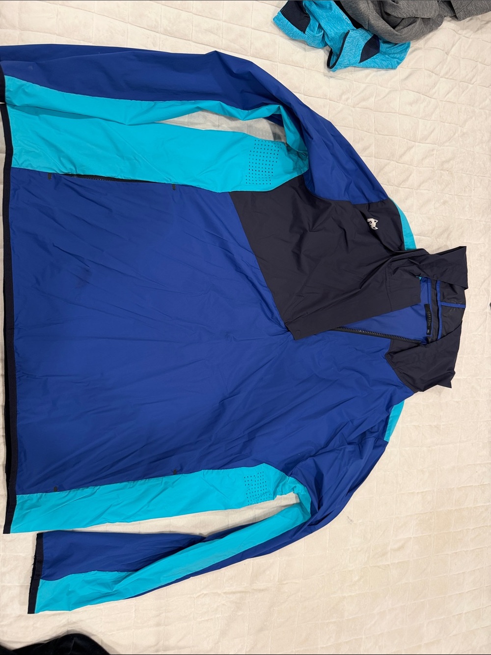 Greyson Men's Blue & Teal Lightweight Windbreaker Jacket